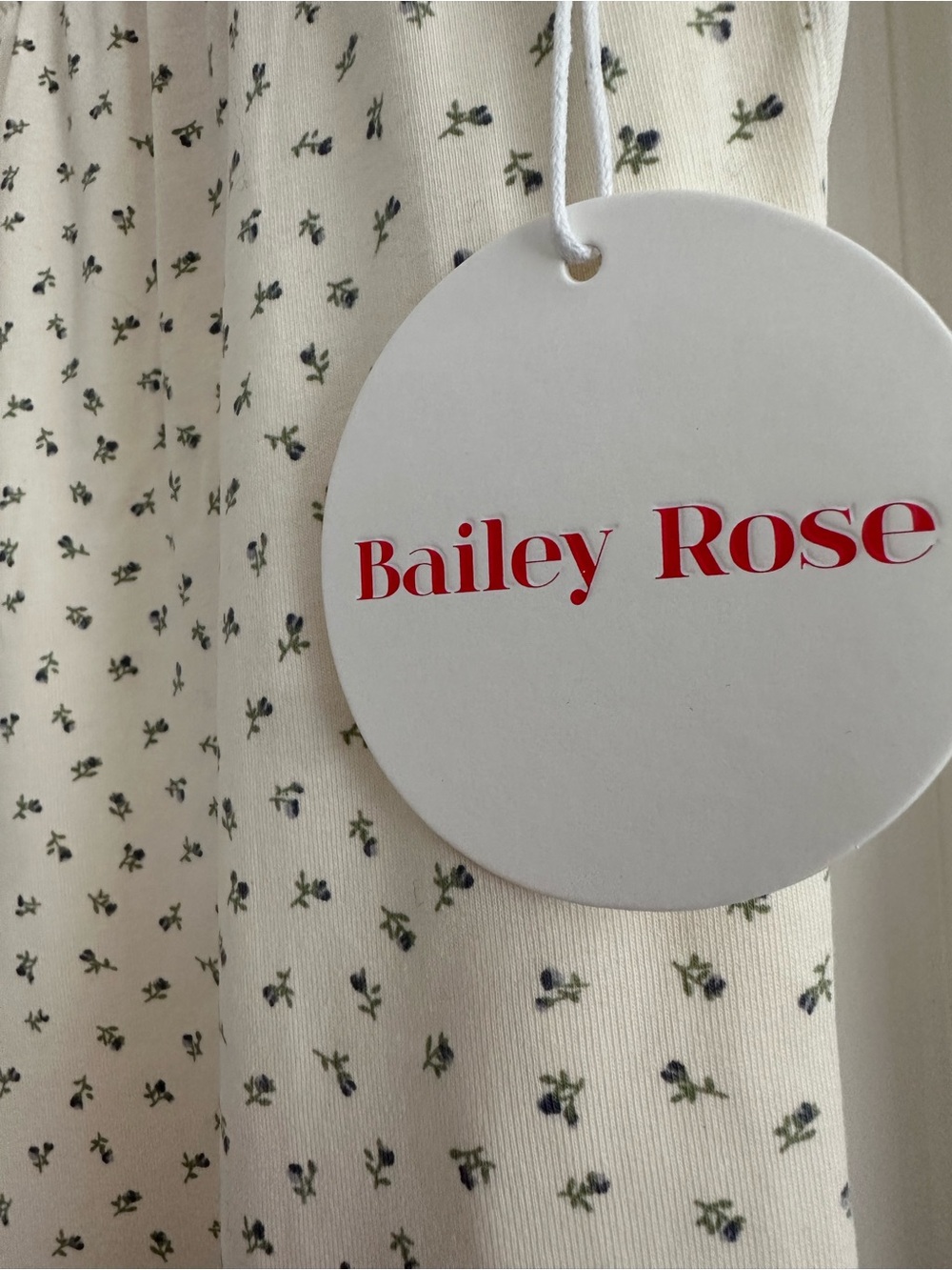 Bailey Rose Wide-Leg Cream Floral Printed Pants. - Picture 8 of 8